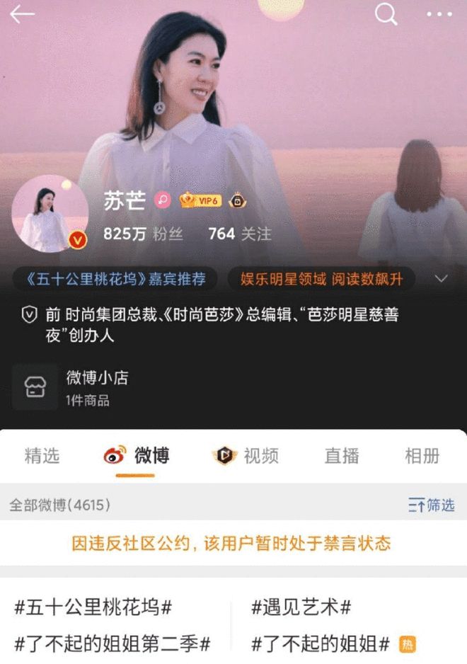 苏芒、六六、马薇薇微博被禁言处理 三人曾公开力挺吴亦凡-1