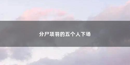 分尸项羽的五个人下场