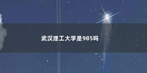 武汉理工大学是985吗