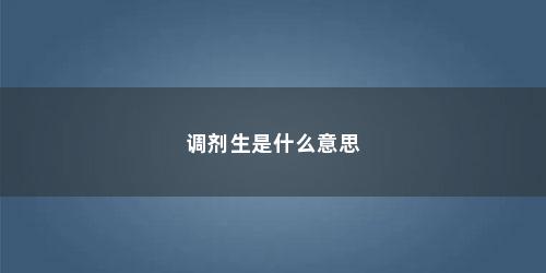 调剂生是什么意思