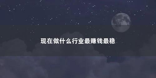 现在做什么行业最赚钱最稳
