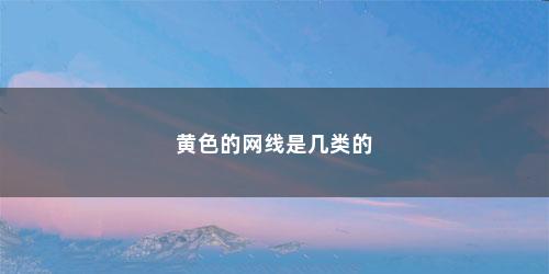 黄色的网线是几类的