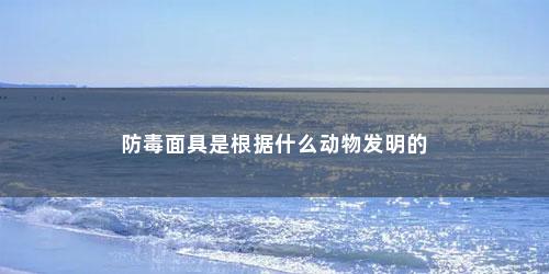 防毒面具是根据什么动物发明的 防毒面具是根据什么动物发明的(防毒面具是根据哪个动物发明的?制作过程是什么?)