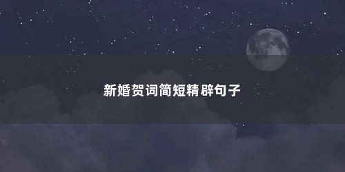 新婚贺词简短精辟句子