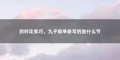 四时花竞巧，九子粽争新写的是什么节