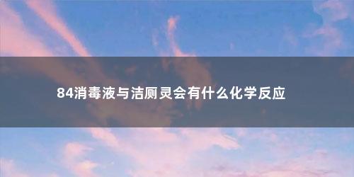 84消毒液与洁厕灵会有什么化学反应