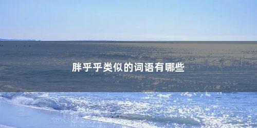 胖乎乎类似的词语有哪些