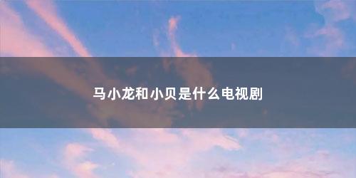 马小龙和小贝是什么电视剧