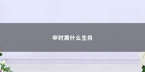 申时属什么生肖