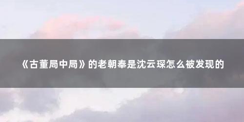《古董局中局》的老朝奉是沈云琛怎么被发现的