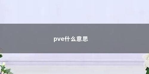 pve什么意思