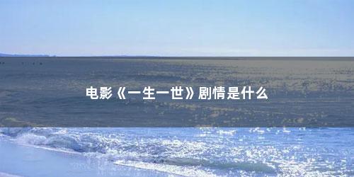 电影《一生一世》剧情是什么