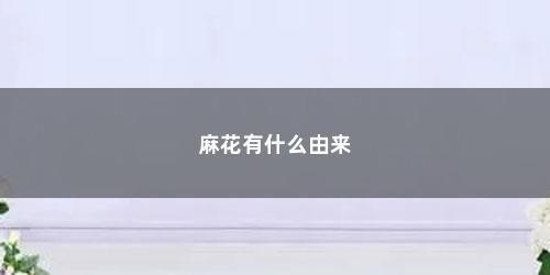 麻花有什么由来