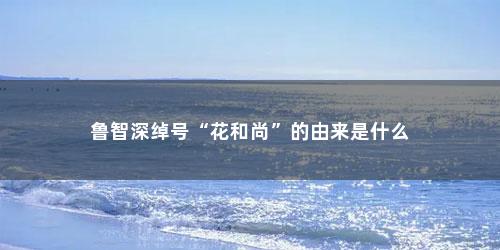 鲁智深绰号“花和尚”的由来是什么