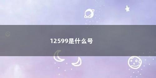 12599是什么号 12599是什么号(12599是什么号码)