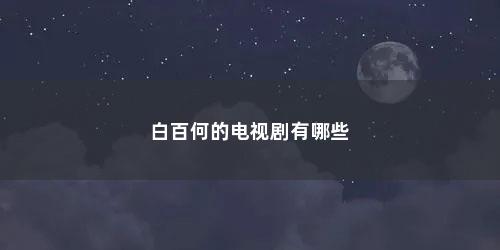 白百何的电视剧有哪些