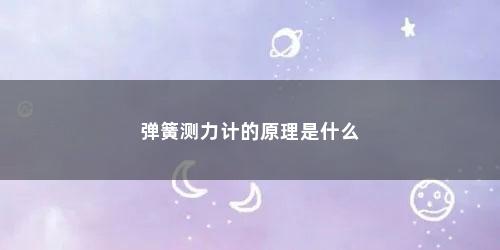 弹簧测力计的原理是什么