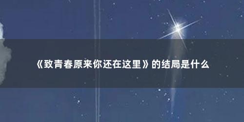 《致青春原来你还在这里》的结局是什么