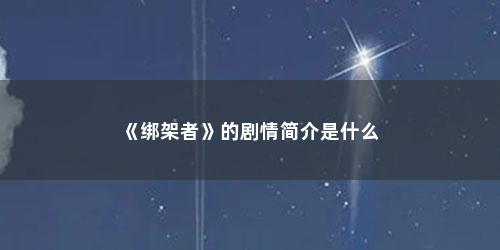 《绑架者》的剧情简介是什么