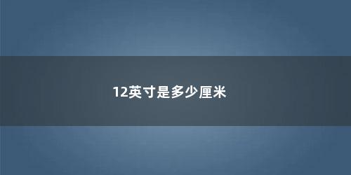 12英寸是多少厘米