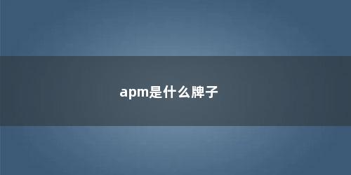 apm是什么牌子