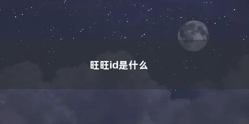 旺旺id是什么