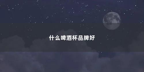 什么啤酒杯品牌好