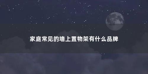 家庭常见的墙上置物架有什么品牌